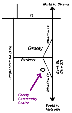 map to Greely Community Centre